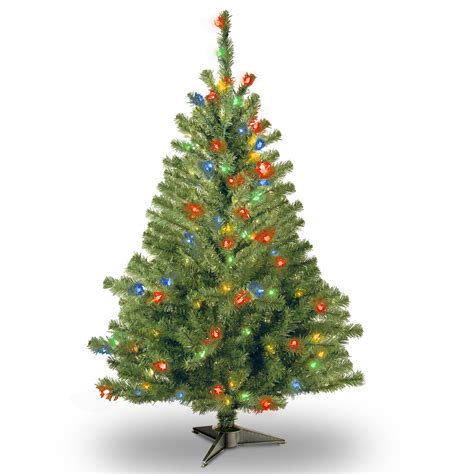 pre lit christmas tree multicolor lights|4ft multi colored christmas tree.